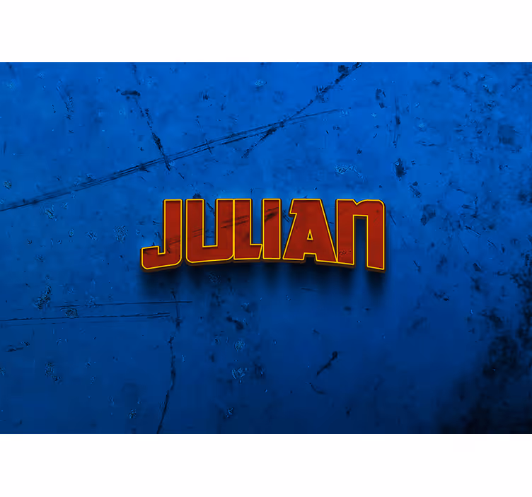 Blind blue superhero wall art with name - TenStickers