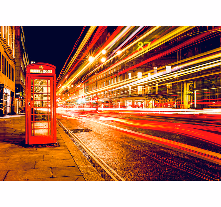 Red blind iconic london night - TenStickers