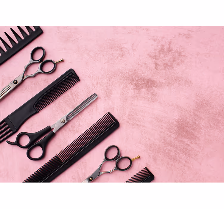 Blind pink hairdresser tools - TenStickers