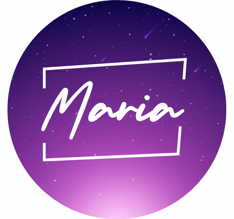 Blind purple galaxy with name - TenStickers