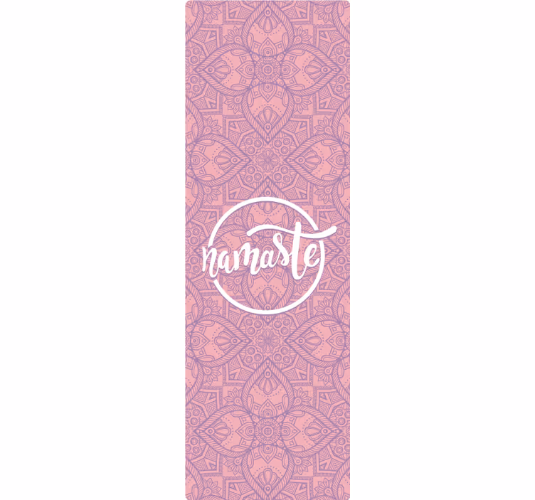 Blind purple namaste yoga mat - TenStickers