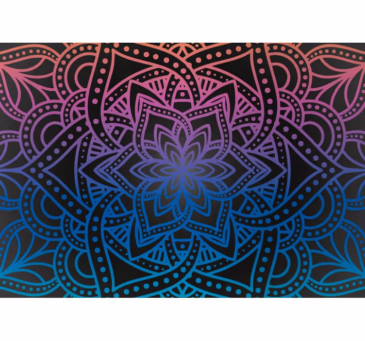 Living room blind mandala intricacy design - TenStickers
