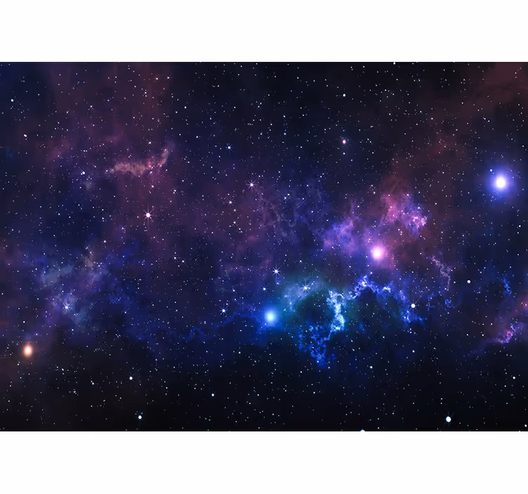Living room blind universe with thousands of stars - TenStickers
