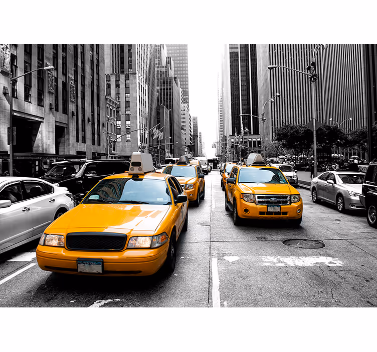Living room blind new york taxi design - TenStickers