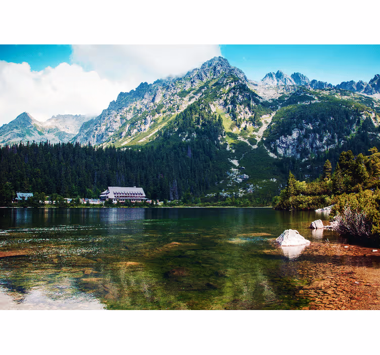 Living room blind polish tatry lake - TenStickers