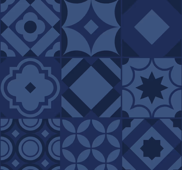 Blind blue navy blue tiles - TenStickers