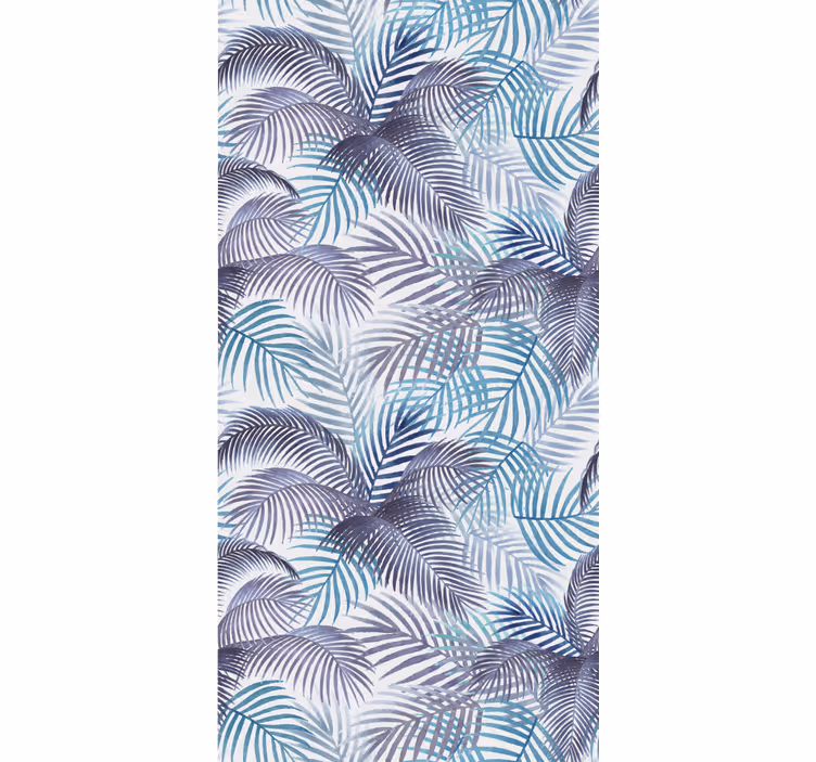 Blind blue palm and leaf design - TenStickers