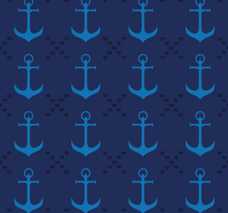 Blind blue navy blue anchors - TenStickers