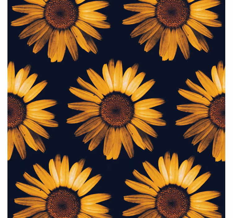 Living room blind yellow sunflower - TenStickers