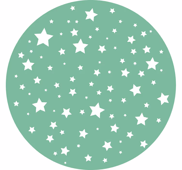 Blind green green stars round - TenStickers
