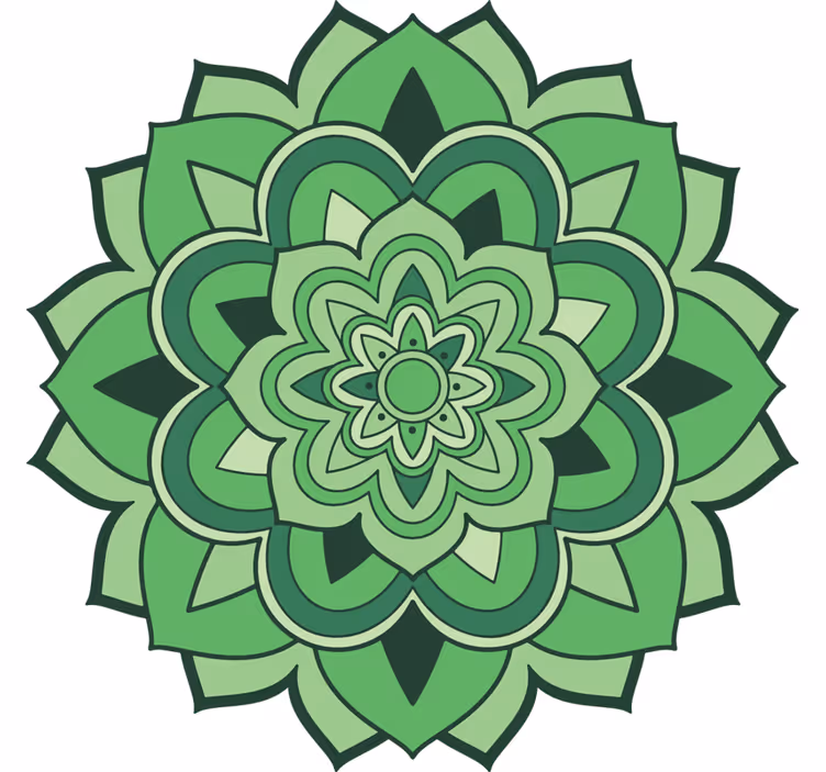 Blind green green mandala - TenStickers