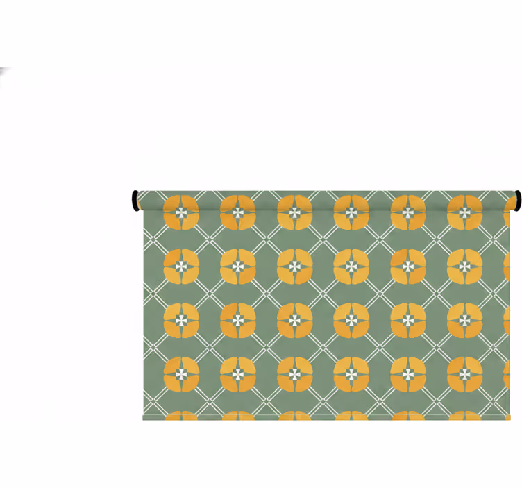 Blind green vintage floral design - TenStickers