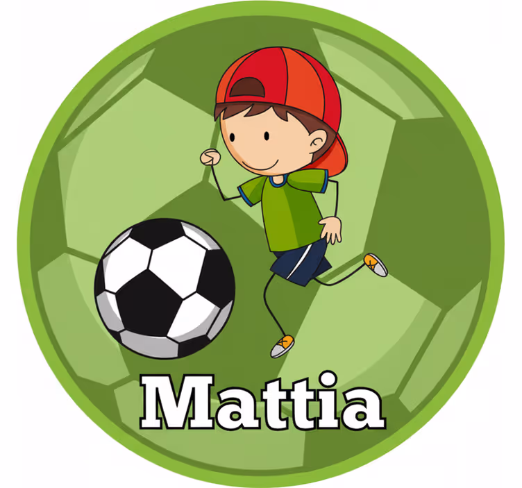 Blind green football design with custom name - TenStickers