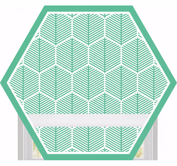 Blind green hexagonal green plants - TenStickers