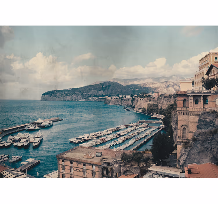 Living room blind sorrento landscape south italy - TenStickers