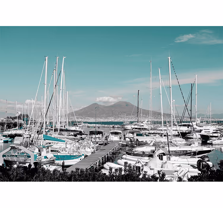 Living room blind vesuvius naples view - TenStickers