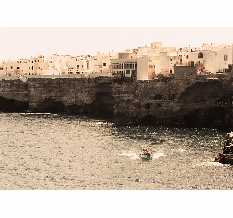 Living room blind polignano sea view - TenStickers