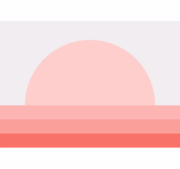 Living room blind in pink 70's sunset - TenStickers