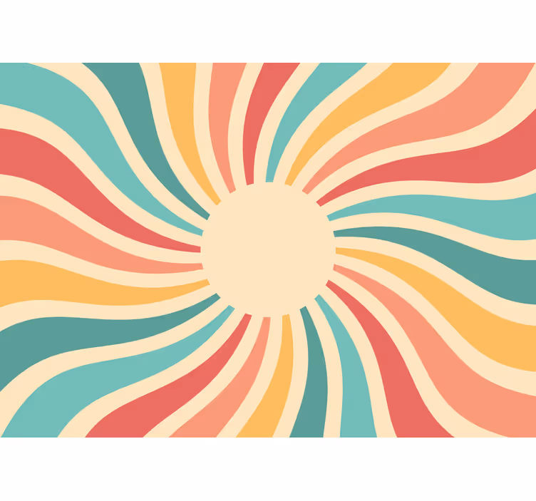 Living room blind 70's sunset vibe - TenStickers