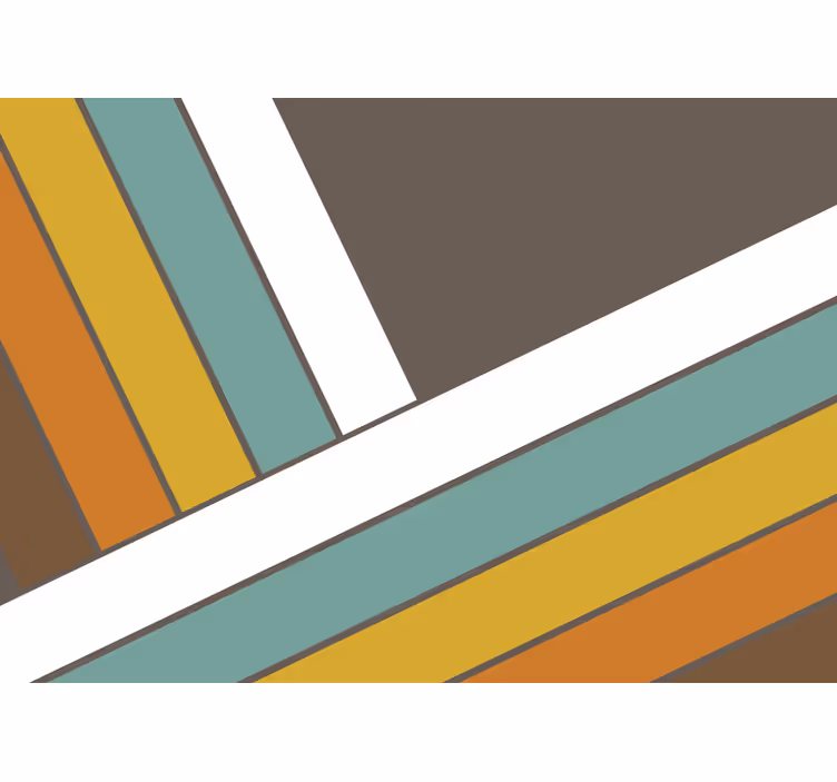 Living room blind retro 70s stripes - TenStickers