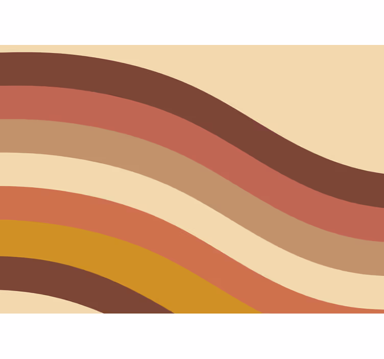 Living room blind in 70s stripes design - TenStickers