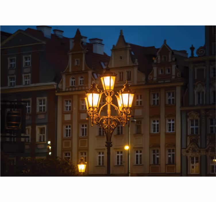 Living room blind wrocław at sunset - TenStickers