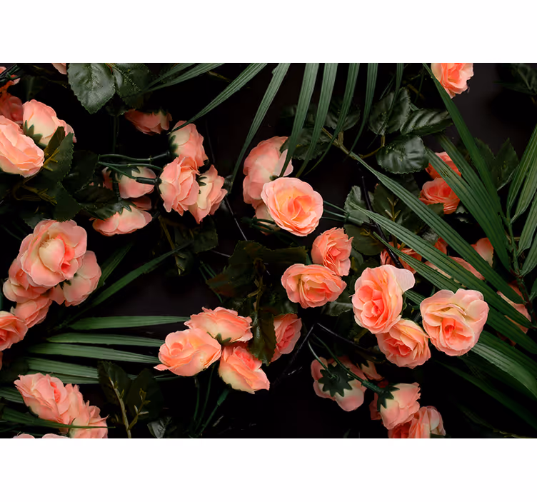 Living room blind with floral palms design - TenStickers