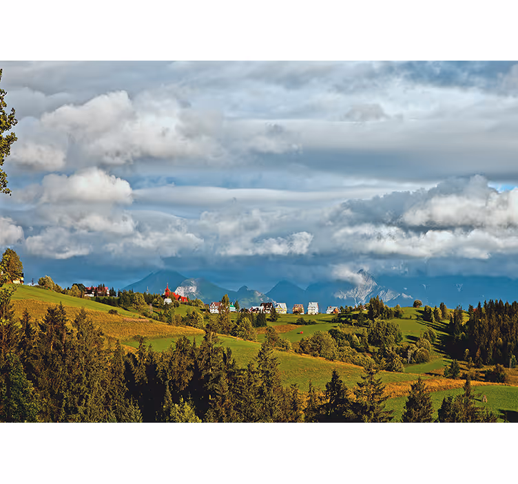 Living room blind tatry landscape design - TenStickers