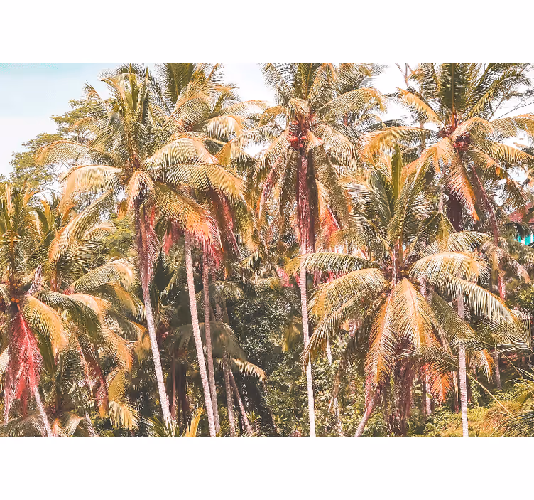 Living room blind green palm in the jungle - TenStickers