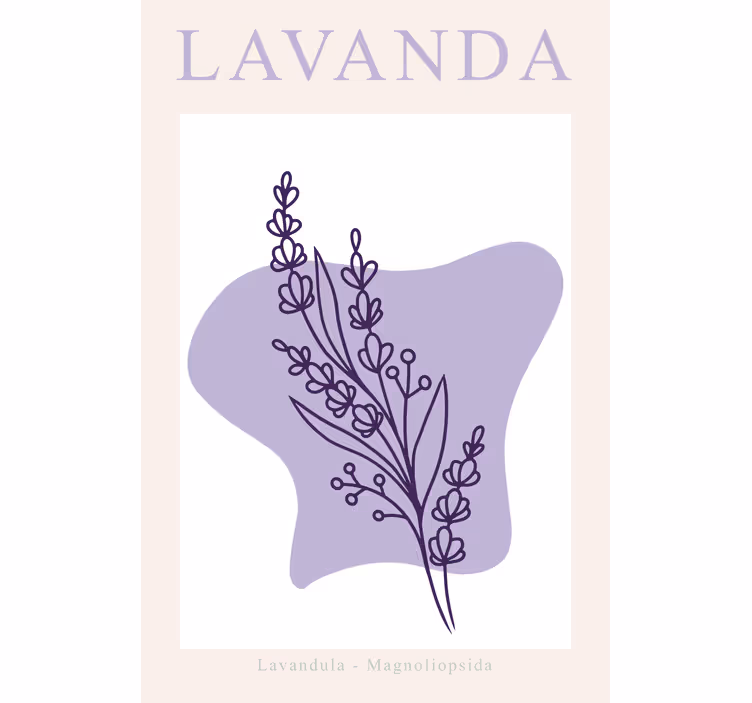 Living room blind lavender minimalist - TenStickers