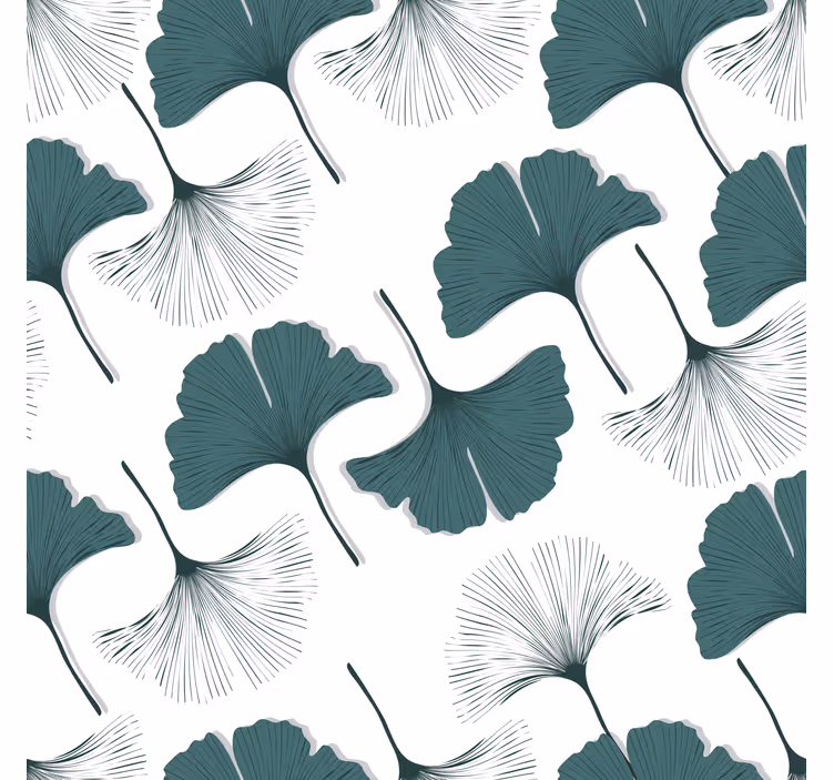 Living room blind ginkgo leaves seamless pattern - TenStickers