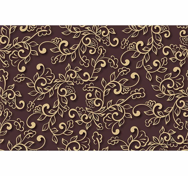 Living room blind in golden tree leaves style - TenStickers