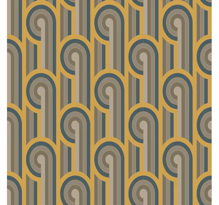 Living room blind with geometric art deco design - TenStickers
