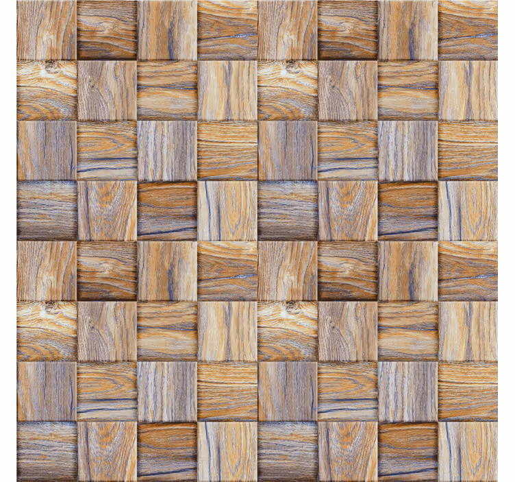 Living room blind 80's wood effect mosaic - TenStickers
