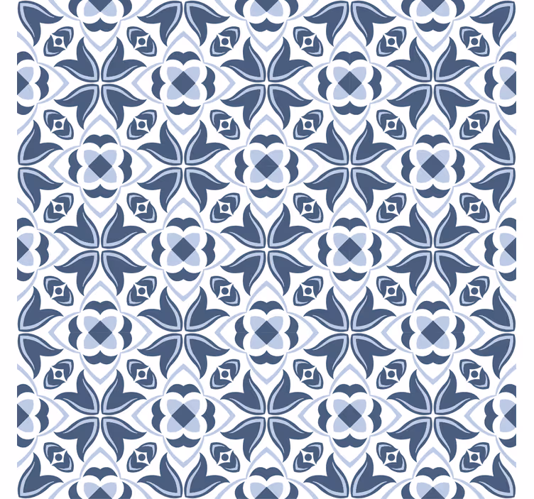 Living room blind hampton style floral design - TenStickers