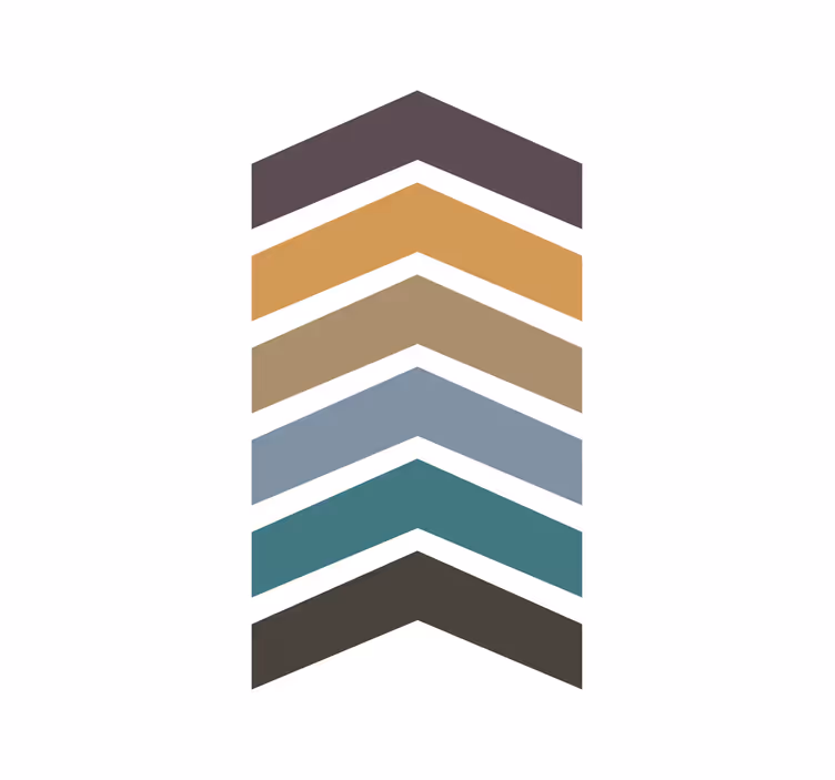 Living room blind in earthy arrow nordic design - TenStickers