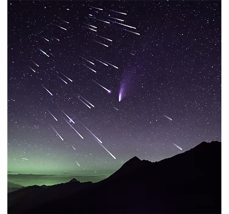 Living room blind meteor shower of shooting stars - TenStickers