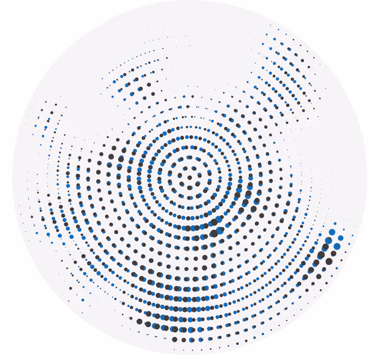 White window blind in black and blue dots mosaic - TenStickers