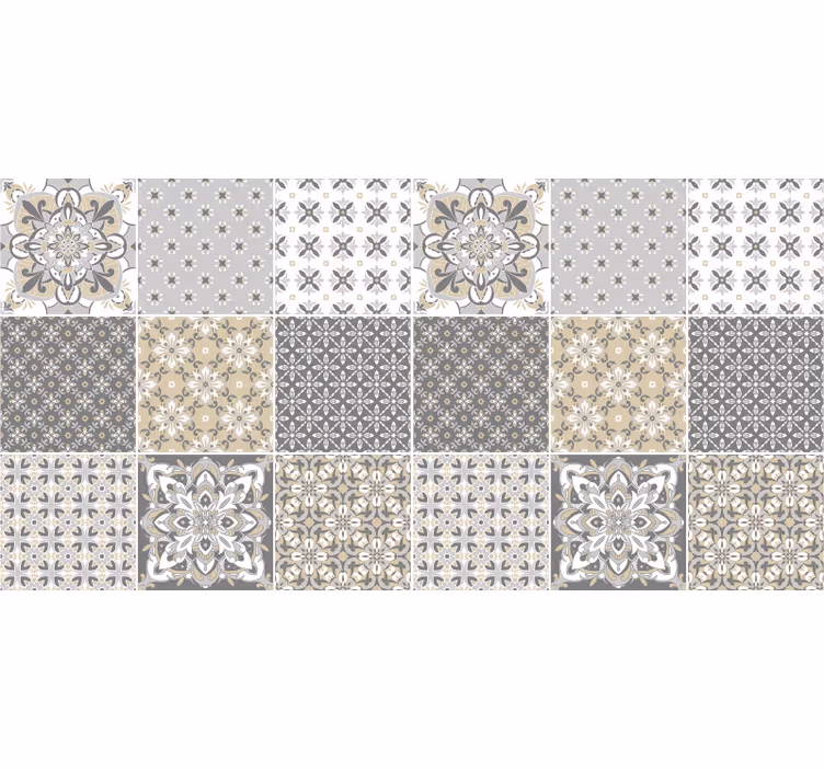 Blind beige moroccan tile effect - TenStickers