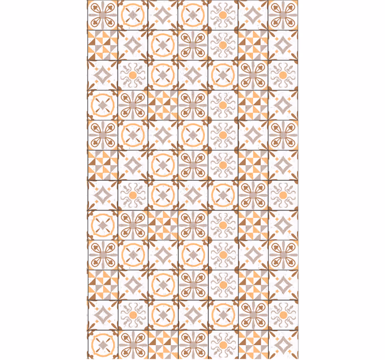Blind beige with brown squares pattern - TenStickers
