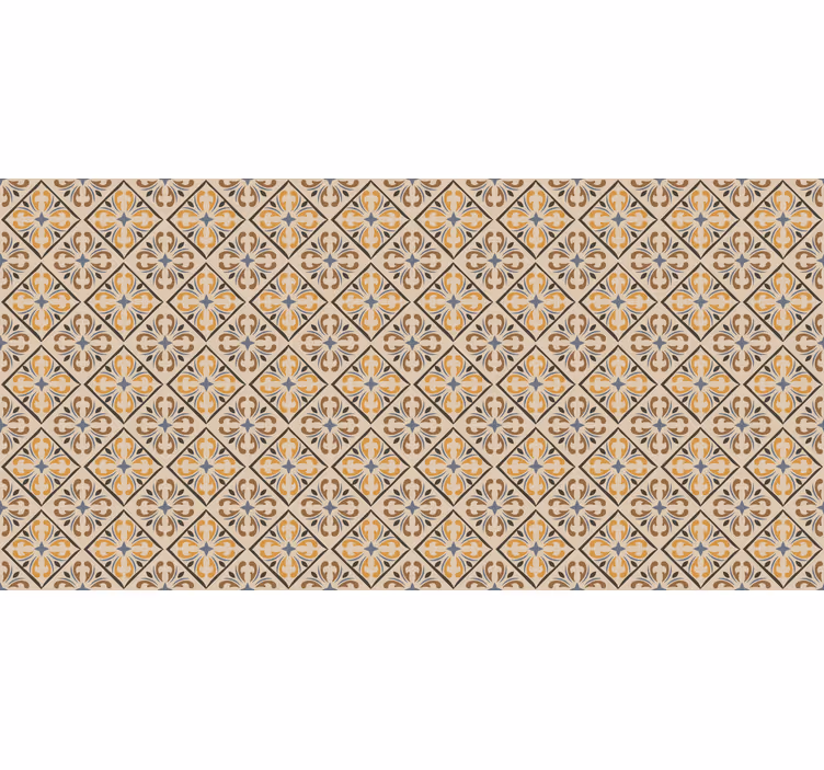 Blind beige with gold and blue baroque pattern - TenStickers