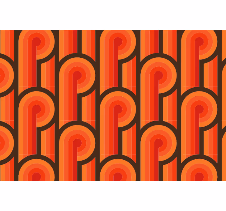 Blind bedroom 70s orange tie - TenStickers
