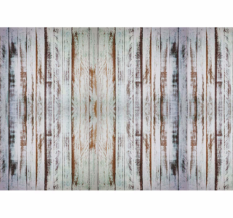 Blind bedroom with stripped wood design - TenStickers