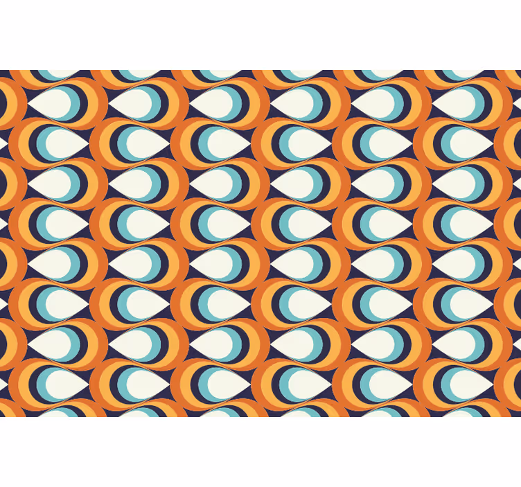 Blind bedroom 70s pointed circles design - TenStickers