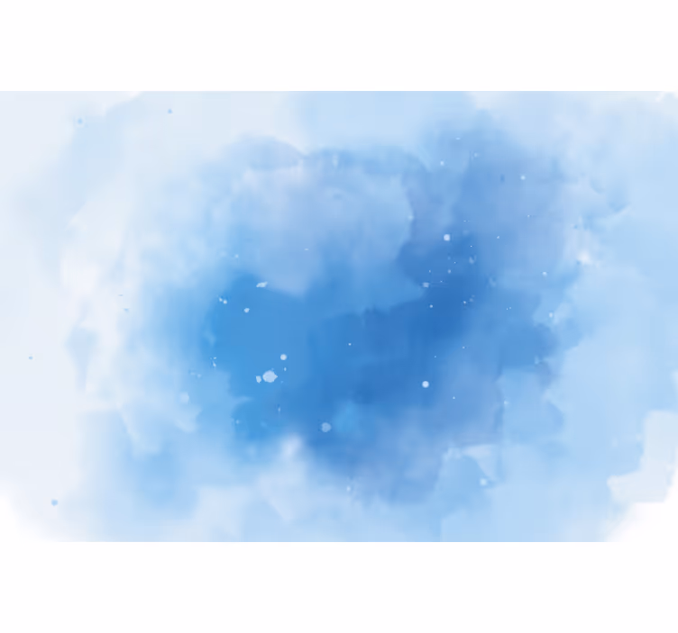 Blind bedroom minimalistic blue watercolor - TenStickers