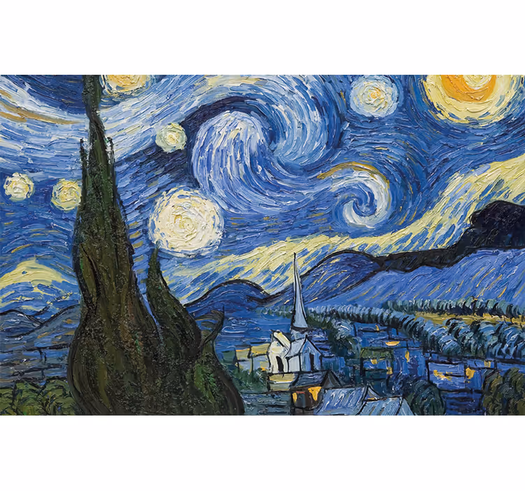 Blind bedroom starry night design - TenStickers