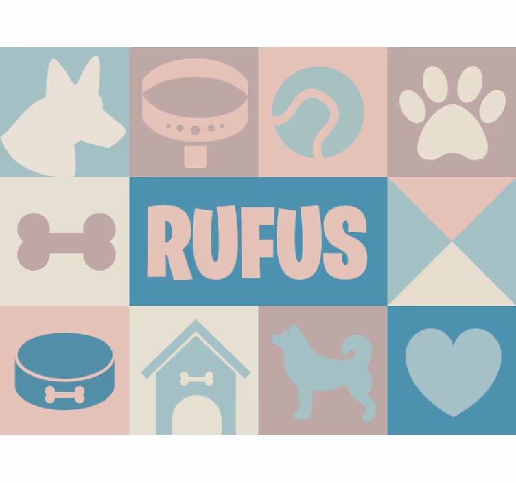 Blind bedroom custom dog design - TenStickers