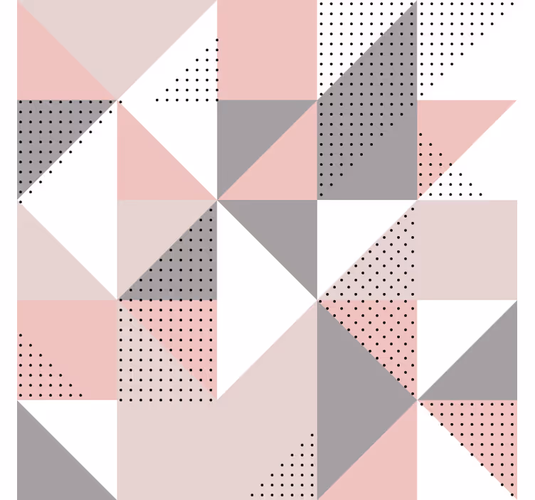 Blind bedroom in pastel nordic triangles - TenStickers