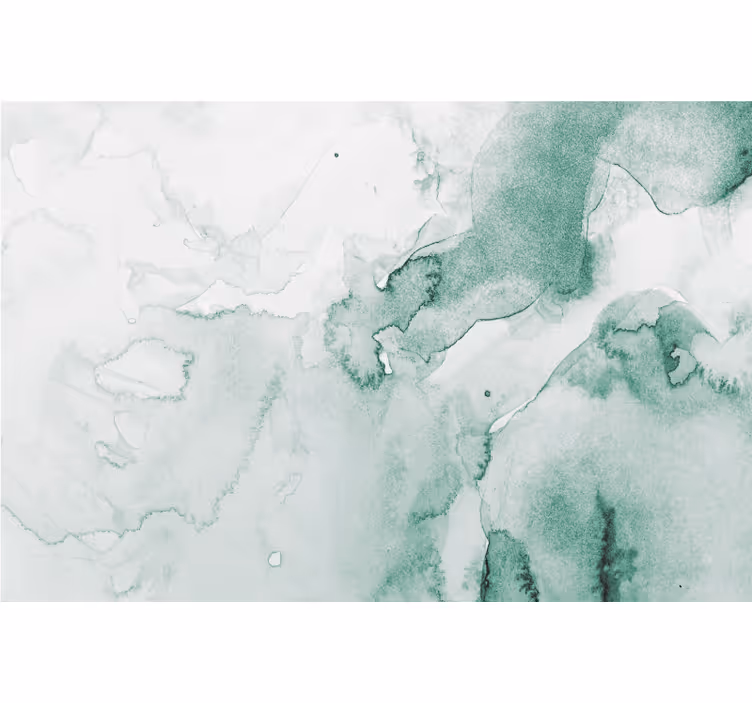 White and green watercolour blind bedroom - TenStickers