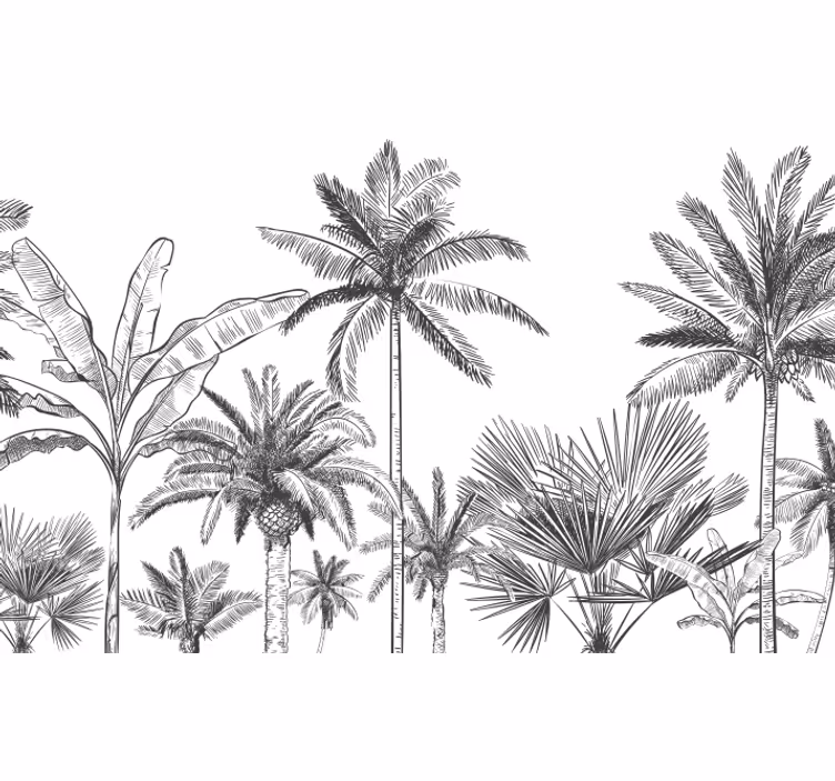 White window blind jungle mural - TenStickers